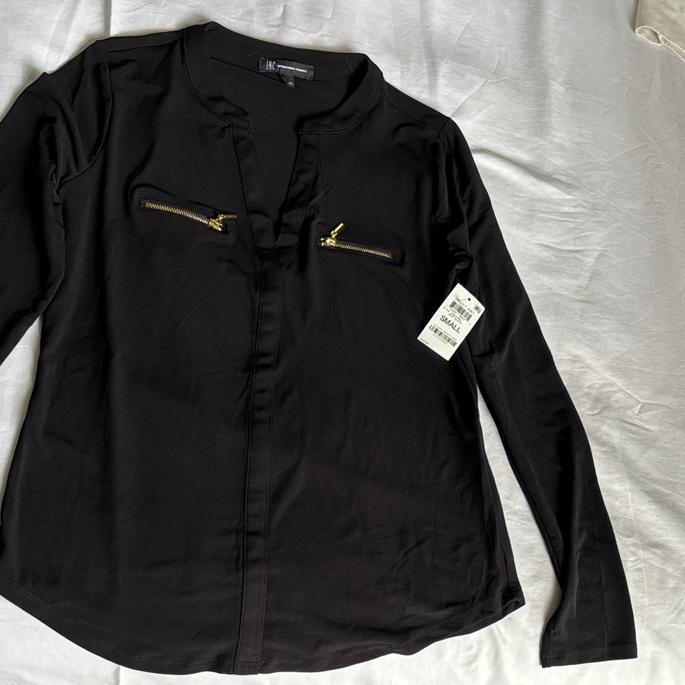 Black jersey knit long sleeve